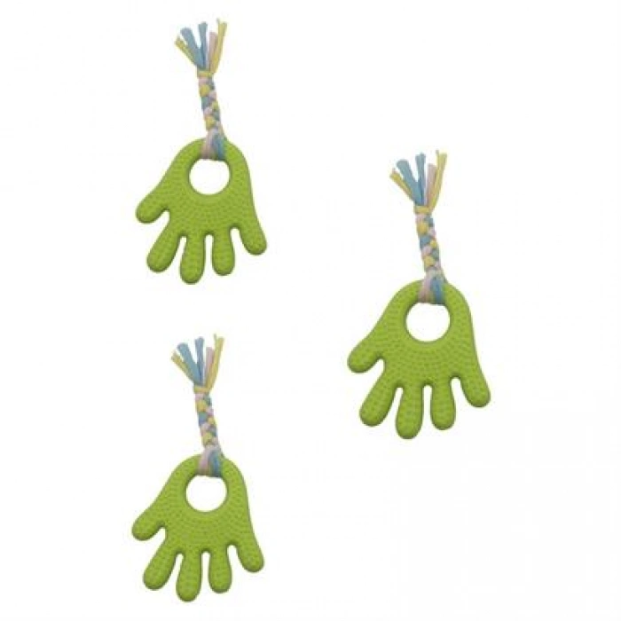 TUFEYO Handrope El Şekilli Plastik El Uzantılı Oyun Halatı 2 Kişilik Köpek Oyuncağı İnteraktif