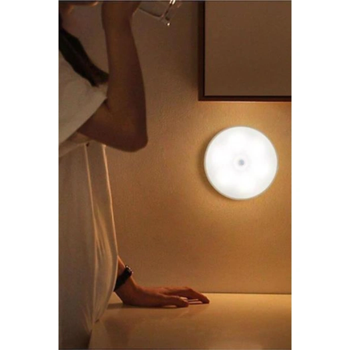 TUFEYO Hareket Sensörlü Usb Şarjlı Spot Lamba Mıknatıslı ve Yapışkanlı Gün Işığı Renk Led