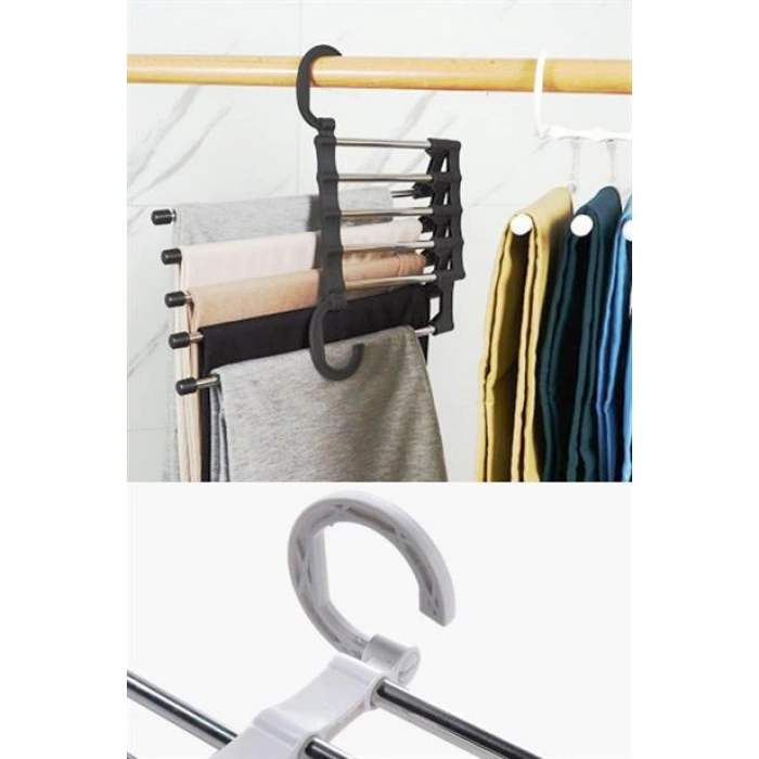 TUFEYO  Hareketli Dolap İçi Pantolon Kravat Şal Askı Sistemi Düzenleyici Katmanlı Askılık Organizer