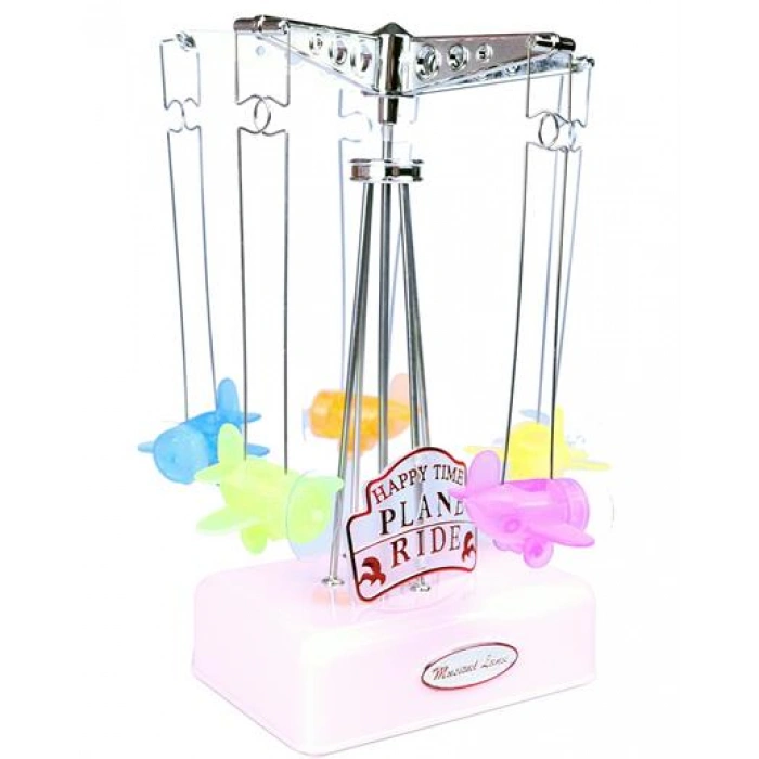 TUFEYO Hareketli Uçaklı Kurmalı Hediyelik Küçük Müzik Kutusu Aleti