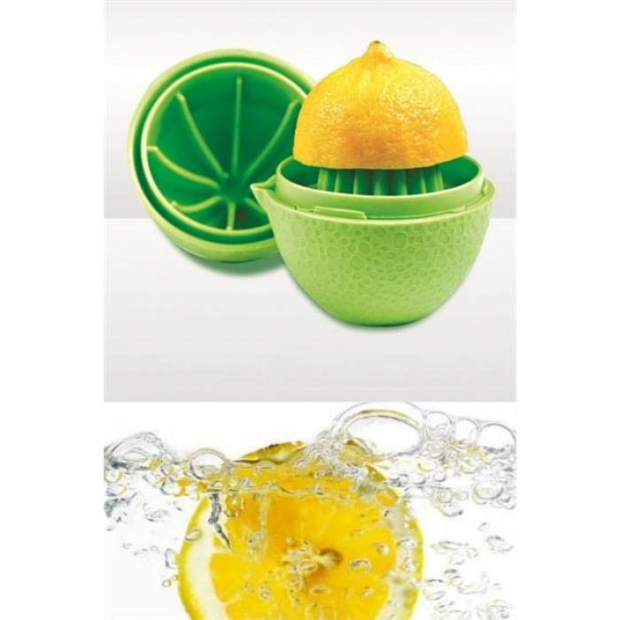 TUFEYO Hazneli Kapaklı Hijyenik Pratik Kolay Limon Sıkacağı Aparatı