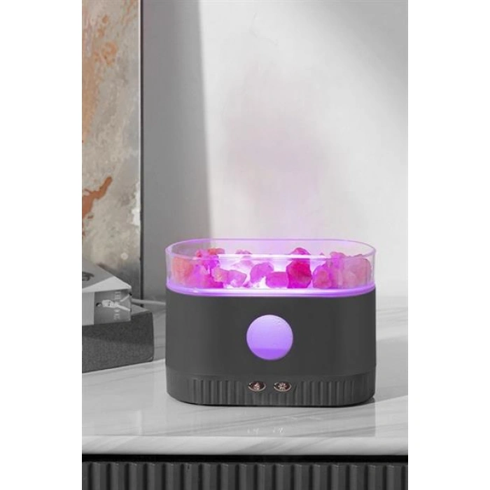 TUFEYO Himalaya Tuzlu Renkli Led Aydınlatmalı 200ml Hava Nemlendiricili Aromaterapi Difüzörü