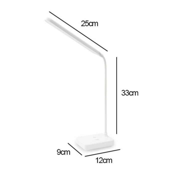 TUFEYO İnce Uzun USBli Dokunmatik 3 Kademeli 360 Derece Özel Göz Korumalı led Lityum Masa Lambası