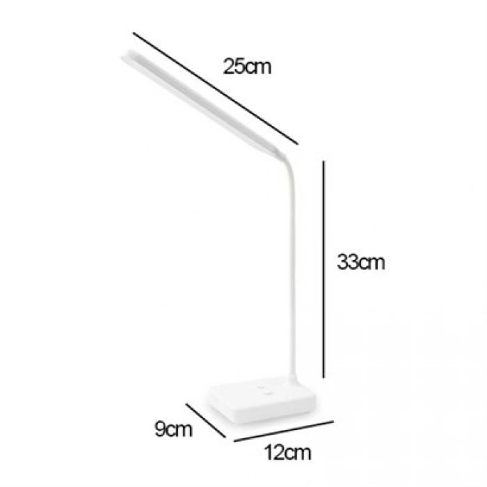 TUFEYO İnce Uzun USBli Dokunmatik 3 Kademeli 360 Derece Özel Göz Korumalı led Lityum Masa Lambası