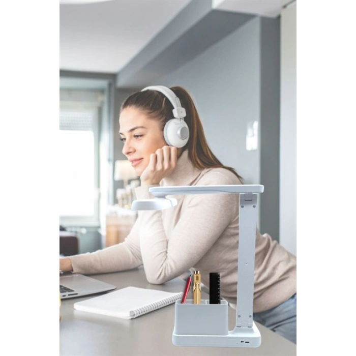 TUFEYO Kalemlikli USB Şarjlı Dokunmatik 3 Kademeli Özel Göz Korumalı led Lityum Masa Lambası