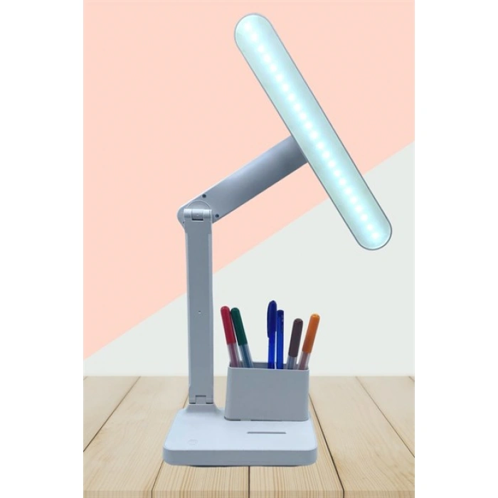 TUFEYO Kalemlikli USB Şarjlı Dokunmatik 3 Kademeli Özel Göz Korumalı led Lityum Masa Lambası
