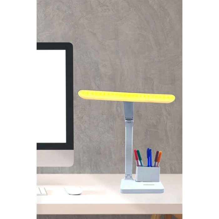 TUFEYO Kalemlikli USB Şarjlı Dokunmatik 3 Kademeli Özel Göz Korumalı led Lityum Masa Lambası