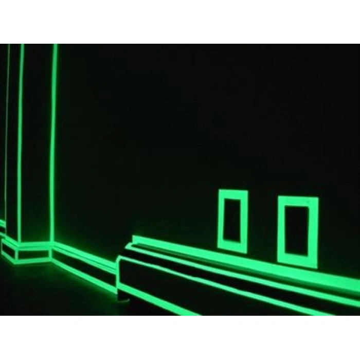 TUFEYO Karanlıkta Işık Veren  Yansıyan 4 Metre Fosforlu Yeşil Şerit Bant