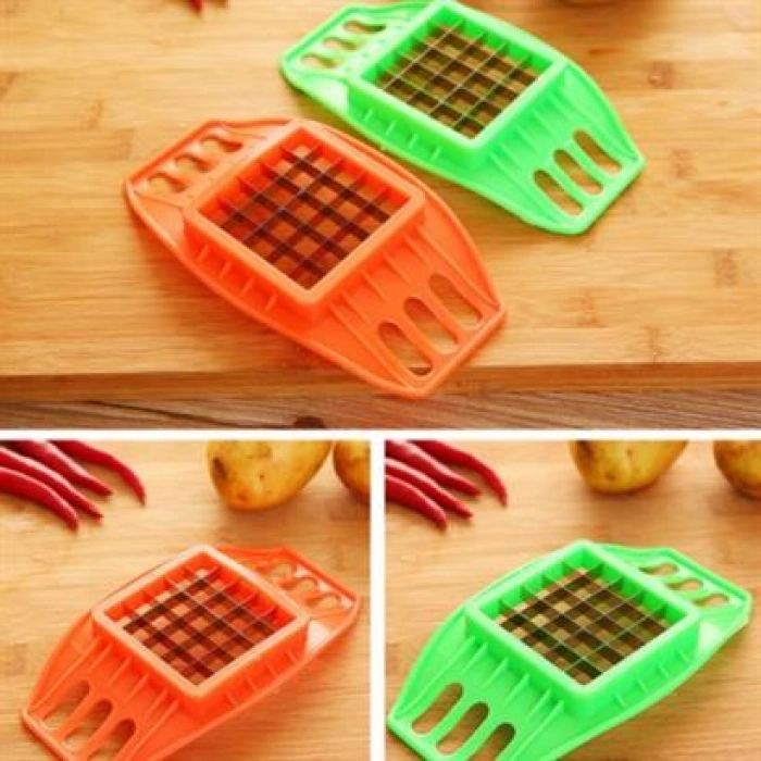 TUFEYO Kare Dizayn Pratik Kolay Patates Dilimeme Aleti Aparatı Bıçağı