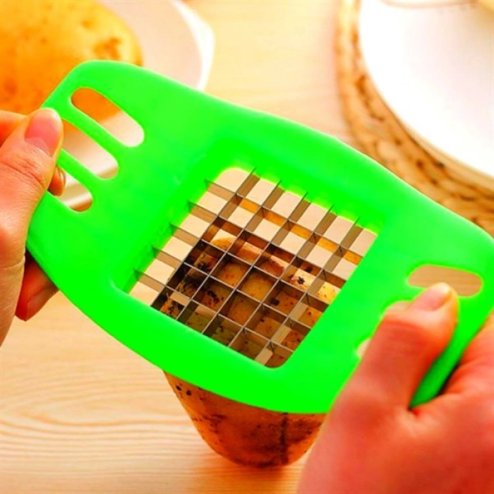 TUFEYO Kare Dizayn Pratik Kolay Patates Dilimeme Aleti Aparatı Bıçağı