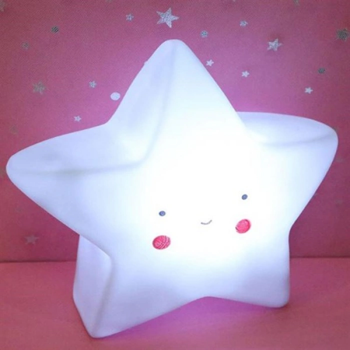 TUFEYO Karikatür Yıldız Dekorlu Led Masa Ve Gece Lambası