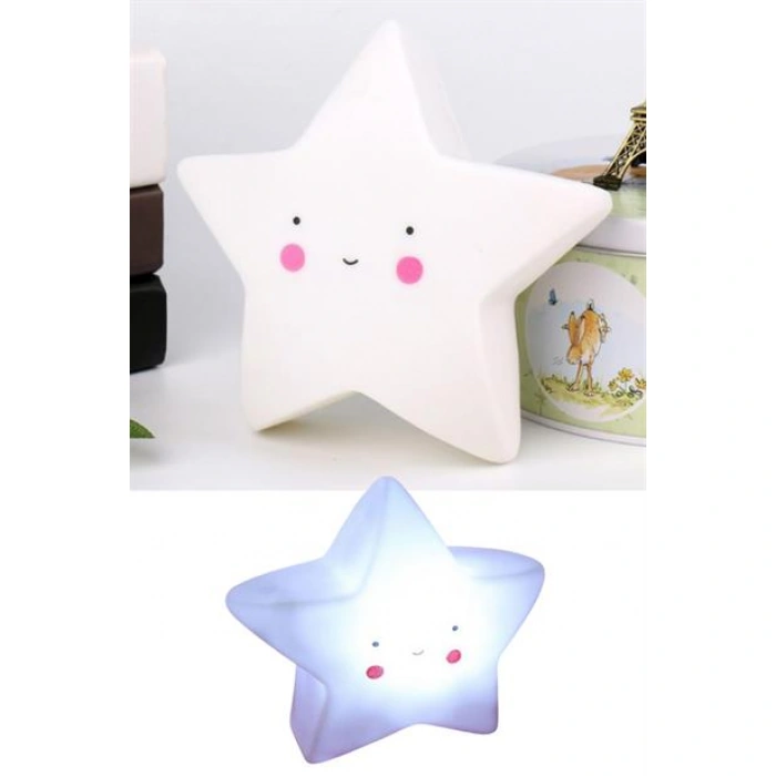 TUFEYO Karikatür Yıldız Dekorlu Led Masa Ve Gece Lambası