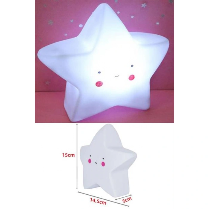 TUFEYO Karikatür Yıldız Dekorlu Led Masa Ve Gece Lambası