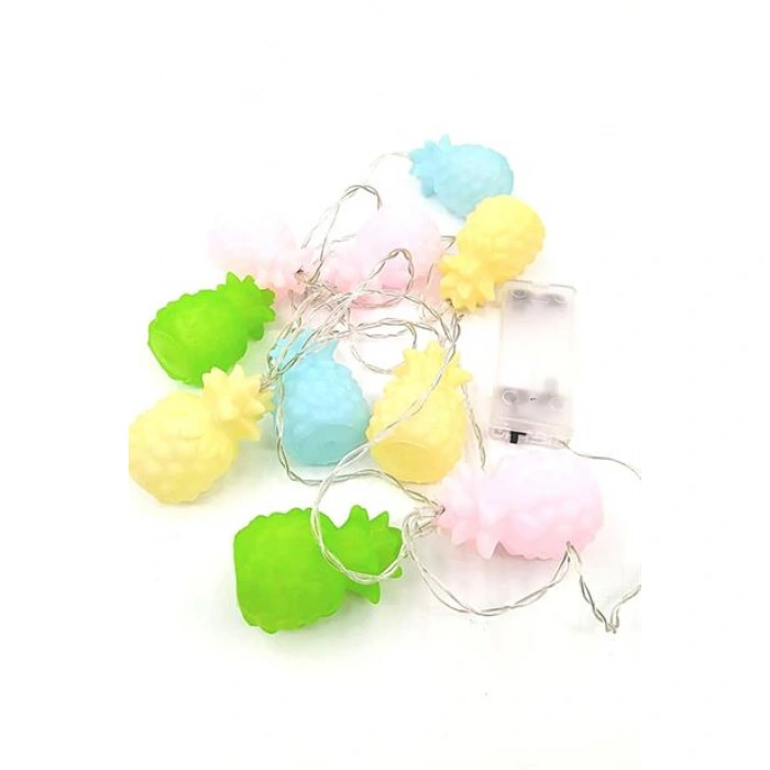 TUFEYO Karışık Renk Dekoratif Ananas Dolama 10’lu Şerit Led Işık Zinciri