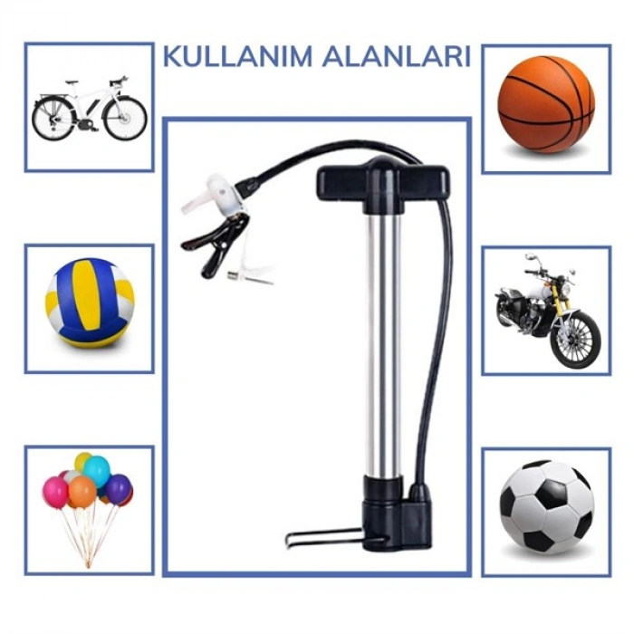TUFEYO Katlanabilir Portatif Bisiklet Motorsiklet Top Şişirme Pompası