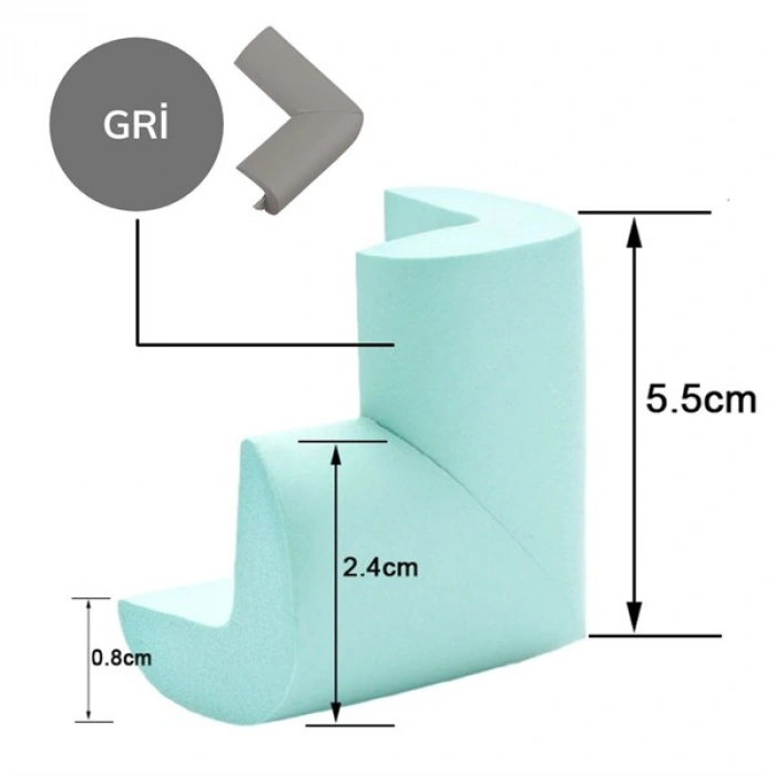 TUFEYO Kauçuk Bebek Çocuk Masa Sehpa Ünite Kenar Köşe Darbe Koruyucu Güvenlik Kiti