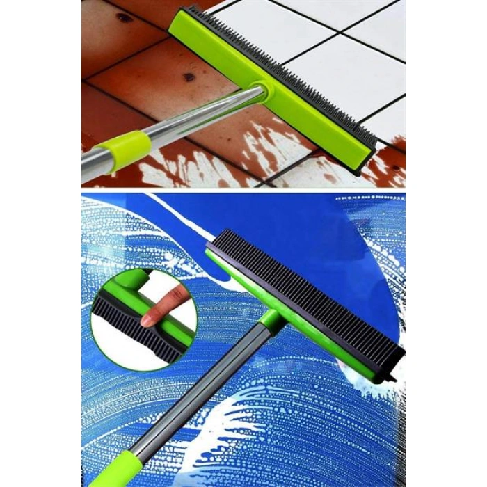 TUFEYO Kauçuk Uçlu Teleskopik Saplı Uzayabilen Temizlik Fırçası