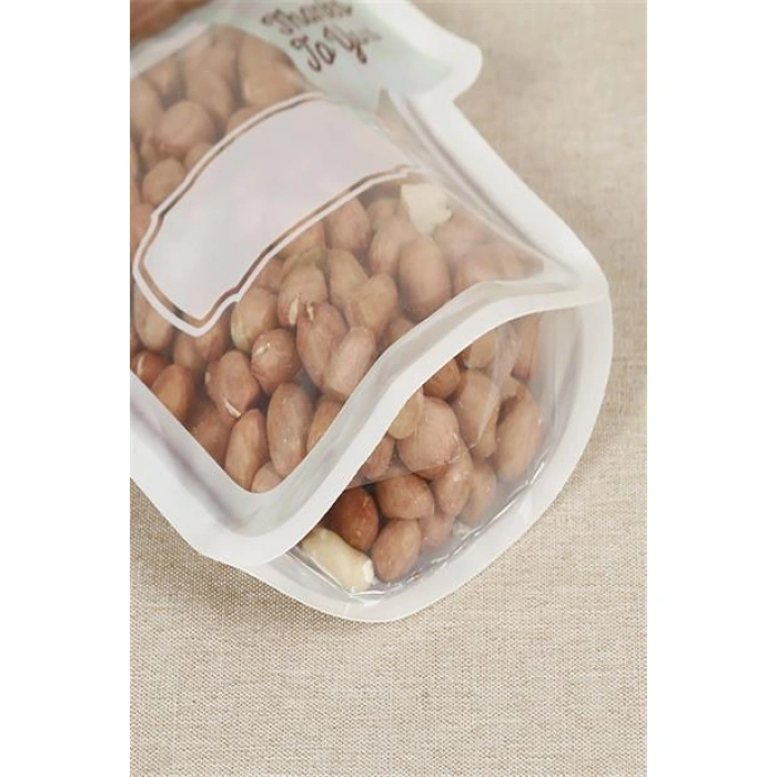 TUFEYO Kavanoz Görünümlü Kilitli Poşet Çıtçıtlı ve Pratik Torba 4 Adet