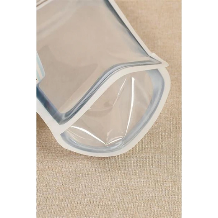 TUFEYO Kavanoz Görünümlü Kilitli Poşet Çıtçıtlı ve Pratik Torba 4 Adet