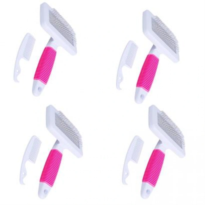 TUFEYO Kedi Köpek Telli Küçük Boy Tüy Bakım Seti Evcil Hayvan Tarama Fırçası