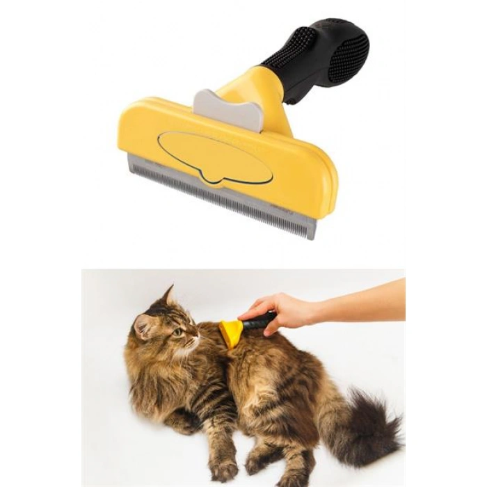 TUFEYO Kedi ve Köpekler İçin Kısa Tüylü Köpek Tarağı Tüy Toplayıcı Tarak Large
