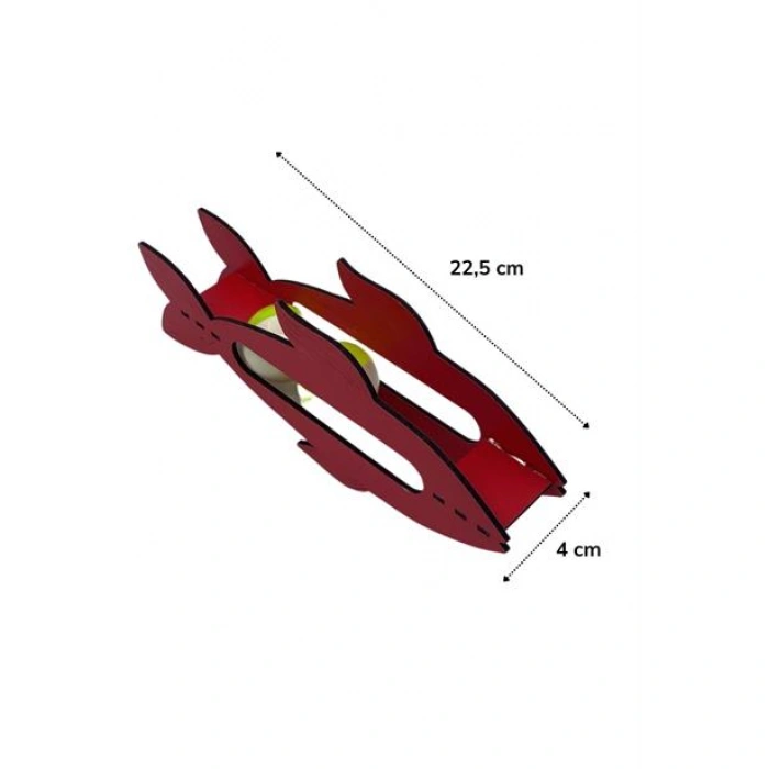 TUFEYO  Kediler İçin Ahşap 2 Toplu Eğimli  Sevimli Balık Şeklinde Eğitim Amaçlı Oyuncak