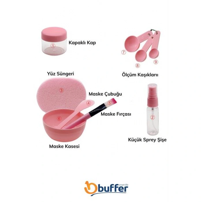 TUFEYO Kendin Yap Yüz Maskesi Karıştırma Aleti Seti, 9 Parça DIY Yüz Maskesi Hazırlama Kabı Seti