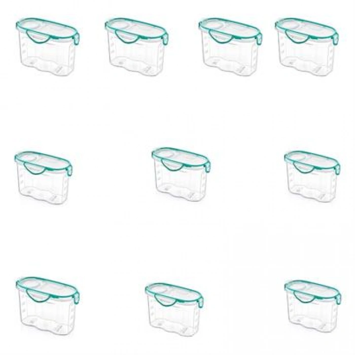 TUFEYO Kilitli Kapaklı Contalı Hava,Su Sıvı Geçirmez 1,2 Litre Erzak Saklama Kabı-SA580