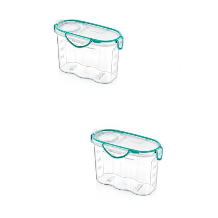 TUFEYO Kilitli Kapaklı Contalı Hava,Su Sıvı Geçirmez 1,2 Litre Erzak Saklama Kabı-SA580