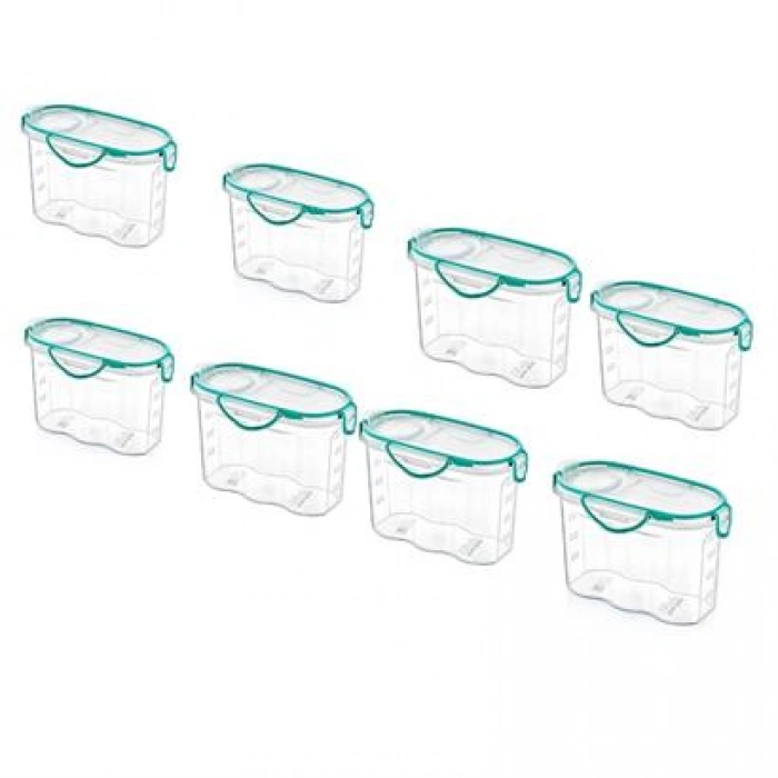 TUFEYO Kilitli Kapaklı Contalı Hava,Su Sıvı Geçirmez 1,2 Litre Erzak Saklama Kabı-SA580