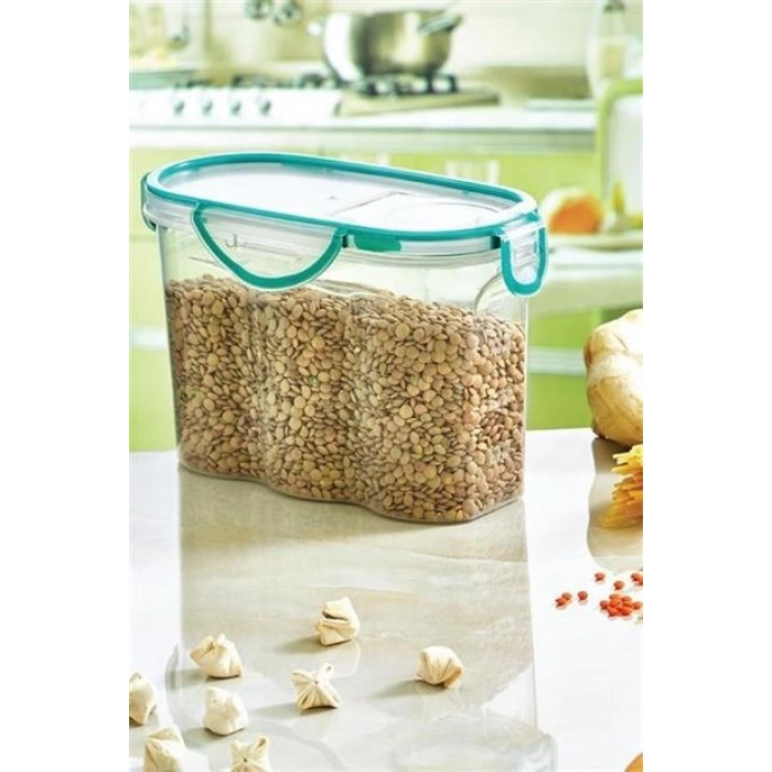 TUFEYO Kilitli Kapaklı Contalı Hava,Su Sıvı Geçirmez 1,7 Litre Erzak Saklama Kabı-SA585