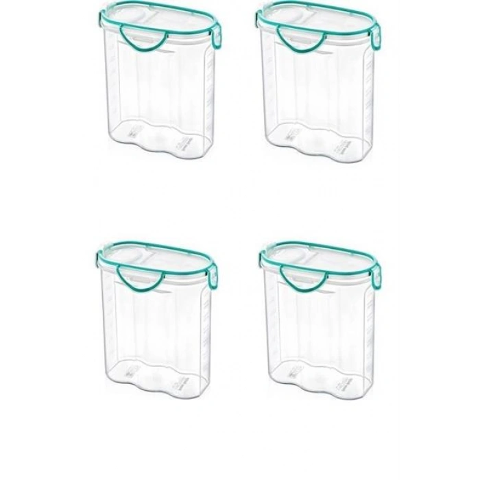 TUFEYO Kilitli Kapaklı Contalı Hava,Su Sıvı Geçirmez 1,7 Litre Erzak Saklama Kabı-SA585
