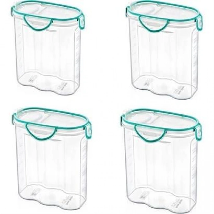 TUFEYO Kilitli Kapaklı Contalı Hava,Su Sıvı Geçirmez 1,7 Litre Erzak Saklama Kabı-SA585