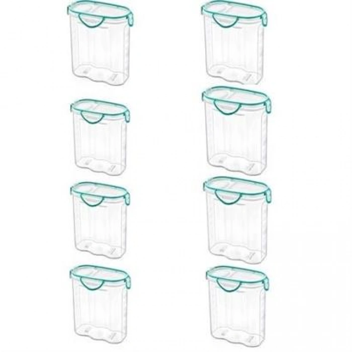 TUFEYO Kilitli Kapaklı Contalı Hava,Su Sıvı Geçirmez 1,7 Litre Erzak Saklama Kabı-SA585