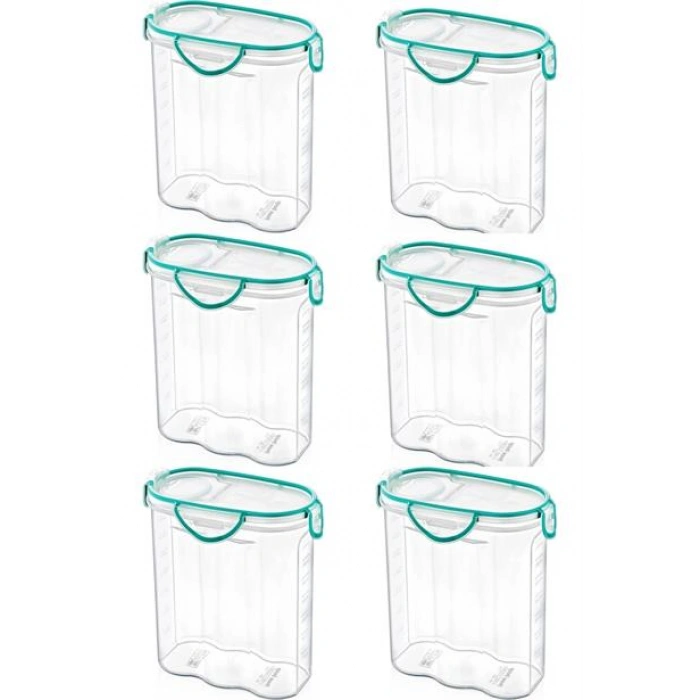 TUFEYO Kilitli Kapaklı Contalı Hava,Su Sıvı Geçirmez 2,4 Litre Erzak Saklama Kabı-SA590