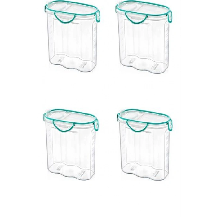 TUFEYO Kilitli Kapaklı Contalı Hava,Su Sıvı Geçirmez 2,4 Litre Erzak Saklama Kabı-SA590