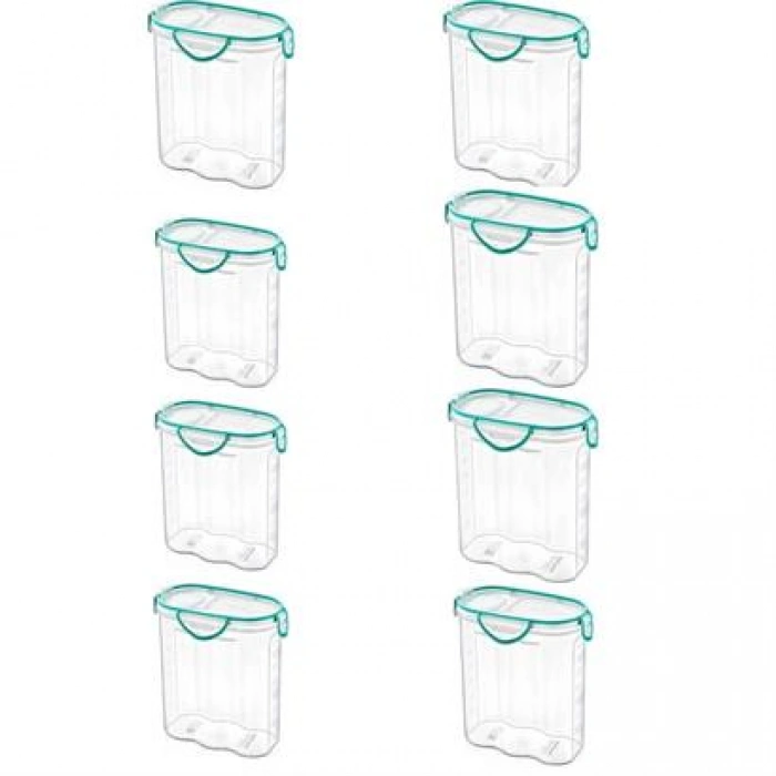 TUFEYO Kilitli Kapaklı Contalı Hava,Su Sıvı Geçirmez 2,4 Litre Erzak Saklama Kabı-SA590