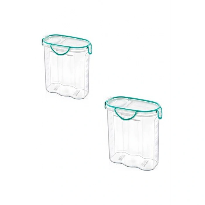 TUFEYO Kilitli Kapaklı Contalı Hava,Su Sıvı Geçirmez 2,4 Litre Erzak Saklama Kabı-SA590