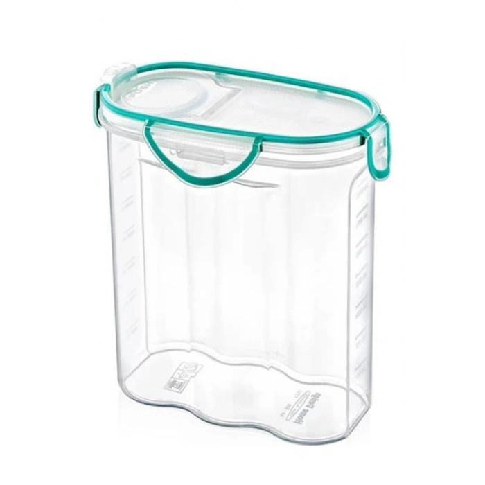 TUFEYO Kilitli Kapaklı Contalı Hava,Su Sıvı Geçirmez 2,4 Litre Erzak Saklama Kabı-SA590