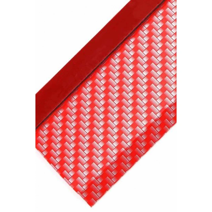 TUFEYO Kırmızı Renkli 2,5 Metre Araba Oto Ön Tampon Koruyucu Kauçuk Pratik Tampon Şerit Bant Döşeme