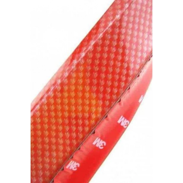 TUFEYO Kırmızı Renkli 2,5 Metre Araba Oto Ön Tampon Koruyucu Kauçuk Pratik Tampon Şerit Bant Döşeme