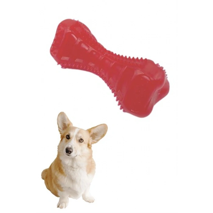 TUFEYO Köpekler İçin Diş Kaşıma Oyuncağı Tırtıklı Yapıda Plastik Dumbell