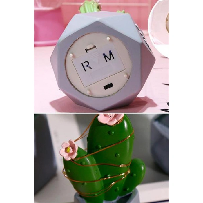 TUFEYO Led Işıklı Kaktüs Biblo Ev Dekorasyon ve Hediyelik Eşya Led Aydınlatma