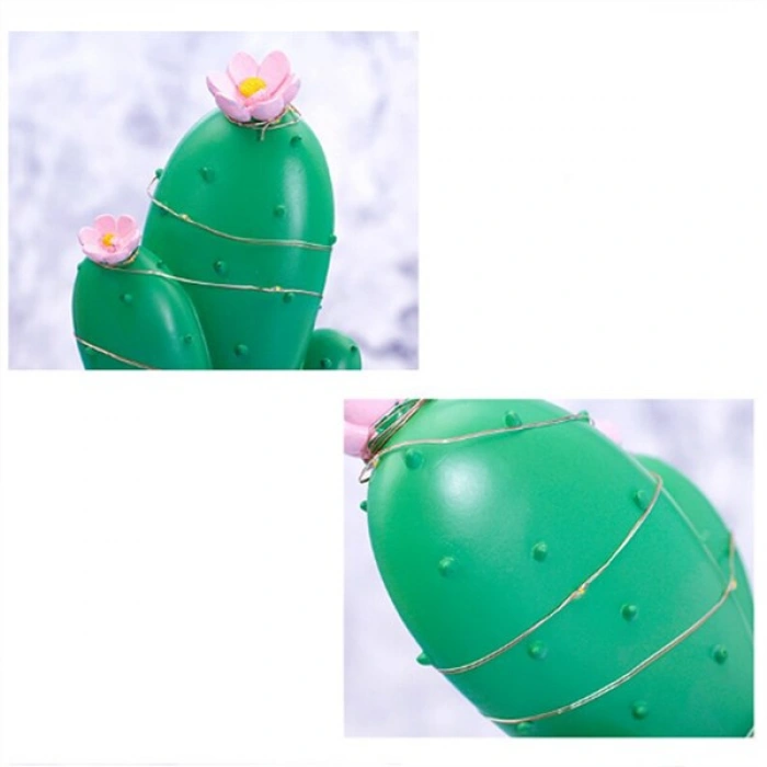 TUFEYO Led Işıklı Kaktüs Biblo Ev Dekorasyon ve Hediyelik Eşya Led Aydınlatma