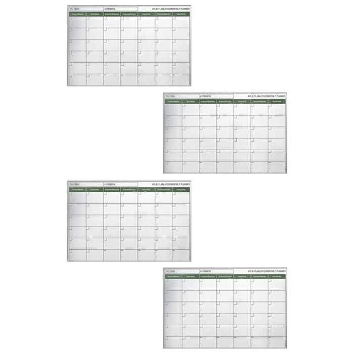 TUFEYO Manyetik Yapışkanlı Bir Aylık Program Planlayıcı Takvim 85x56 cm