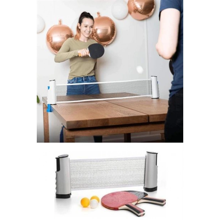 TUFEYO Masa Tenisi Spor ve Eğitim Seti Tüm Masalara Uyumlu Portatif File ve Ping Pong Ekipmanları