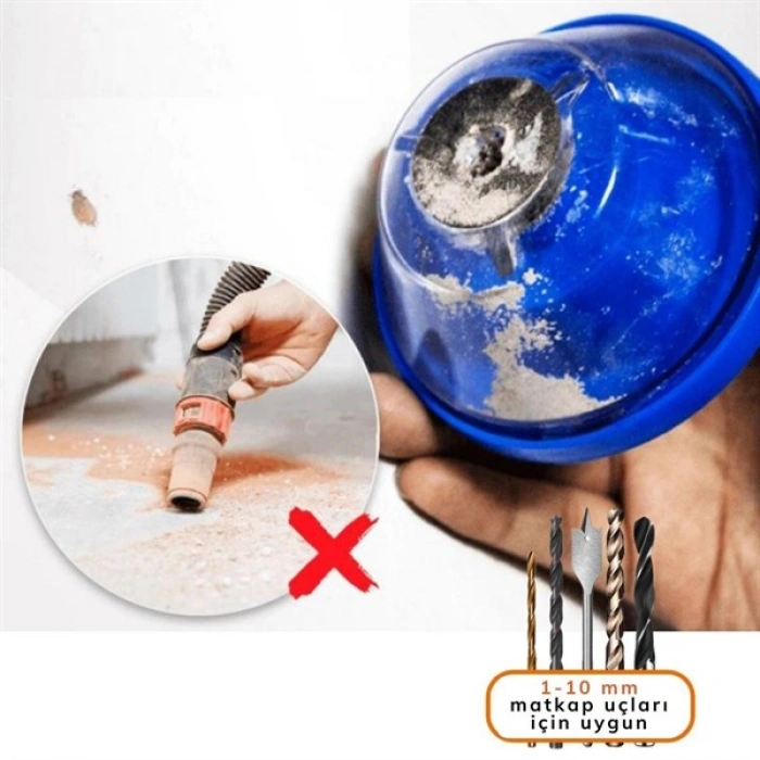 TUFEYO Matkap Ucu Kirlenme Tozlanma Önleyici Toz Haznesi Toz Toplayıcı Aparat