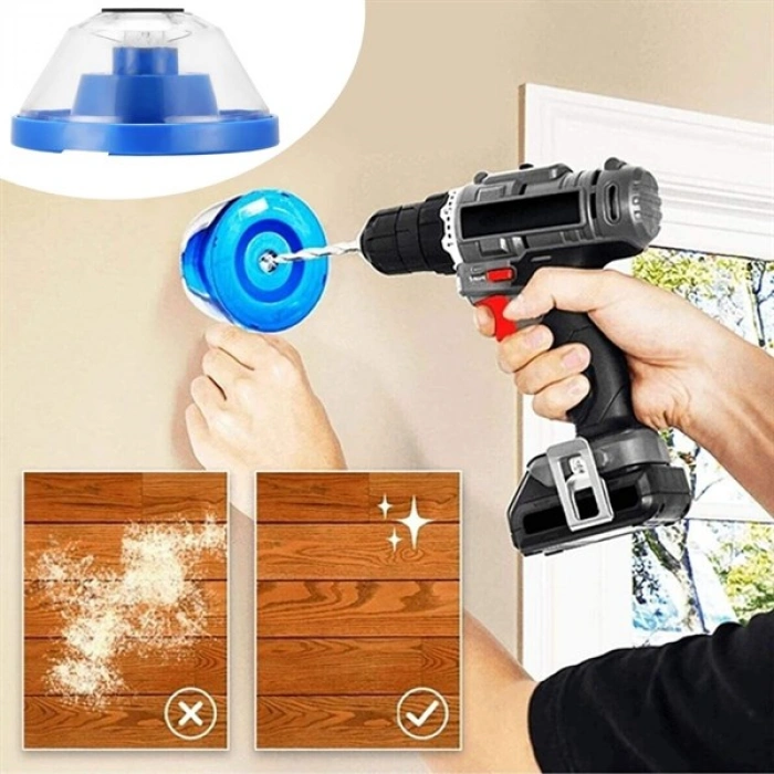 TUFEYO Matkap Ucu Kirlenme Tozlanma Önleyici Toz Haznesi Toz Toplayıcı Aparat