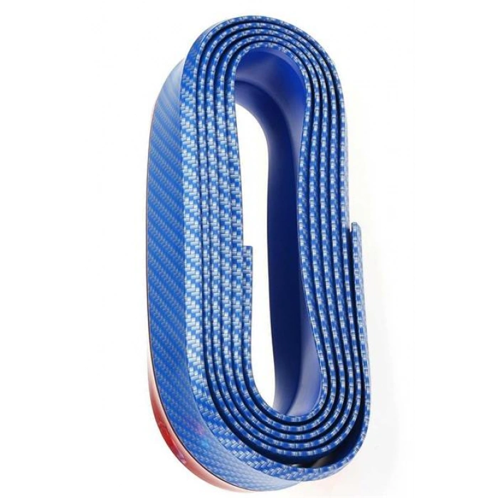 TUFEYO Mavi 2,5 Metre Araba Oto Ön Tampon Koruyucu Kauçuk Pratik Tampon Şerit Bant Döşeme Kiti