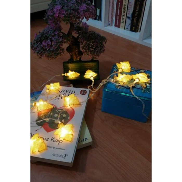 TUFEYO Metal Örgülü Çam Ağacı Şeklinde Günışığı Şerit Led Işık Zinciri